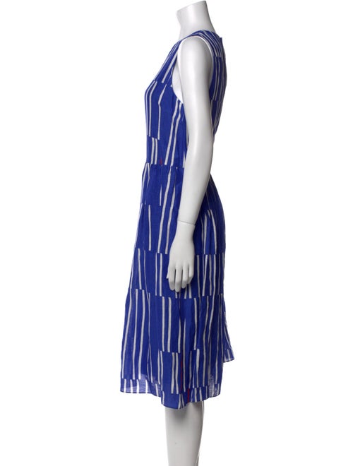 Lafayette 148 Striped Midi Length Dress