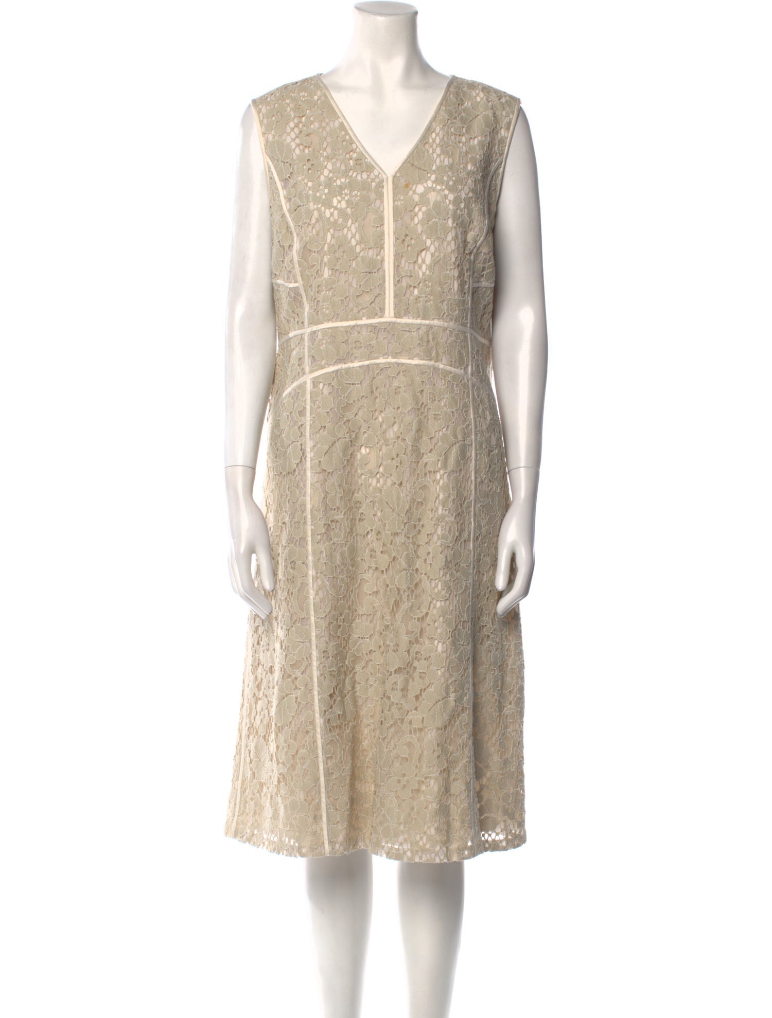 Lafayette 148 Lace Pattern Midi Length Dress