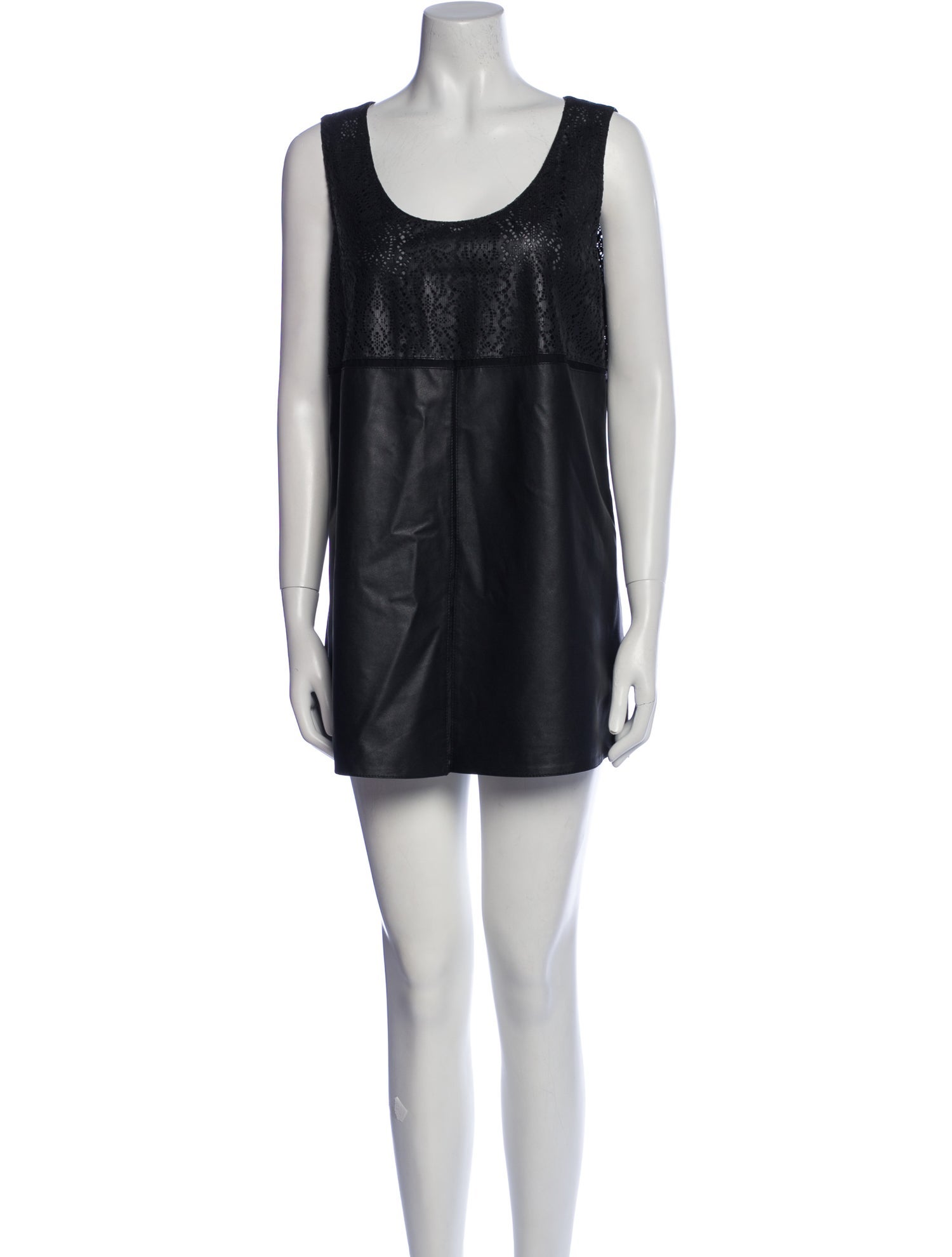 Lafayette 148 Leather Mini Dress
