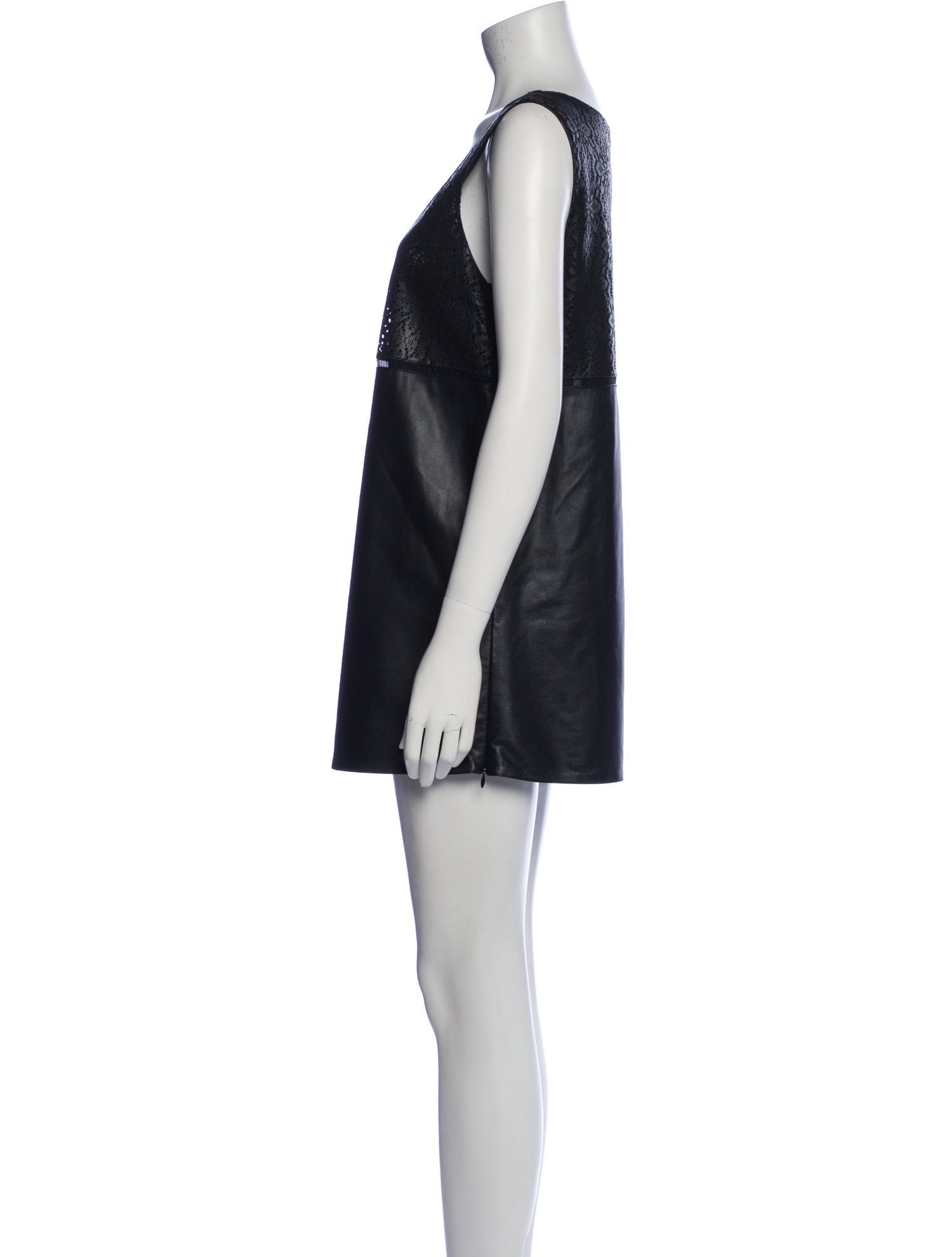 Lafayette 148 Leather Mini Dress