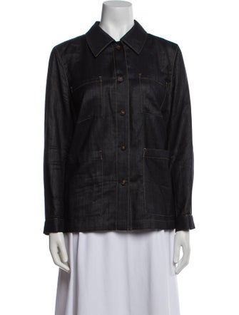 Lafayette 148 Wool Denim Jacket