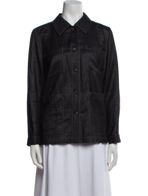 Lafayette 148 Wool Denim Jacket