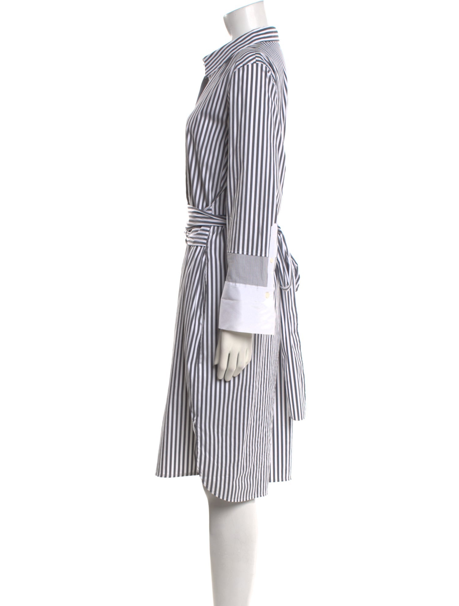 Lafayette 148 Striped Knee-Length Dress