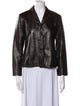 Lafayette 148 Leather Animal Print Evening Jacket