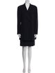 Lafayette 148 Virgin Wool Leather Trim Embellishment Skirt Suit