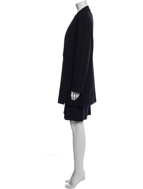 Lafayette 148 Virgin Wool Leather Trim Embellishment Skirt Suit