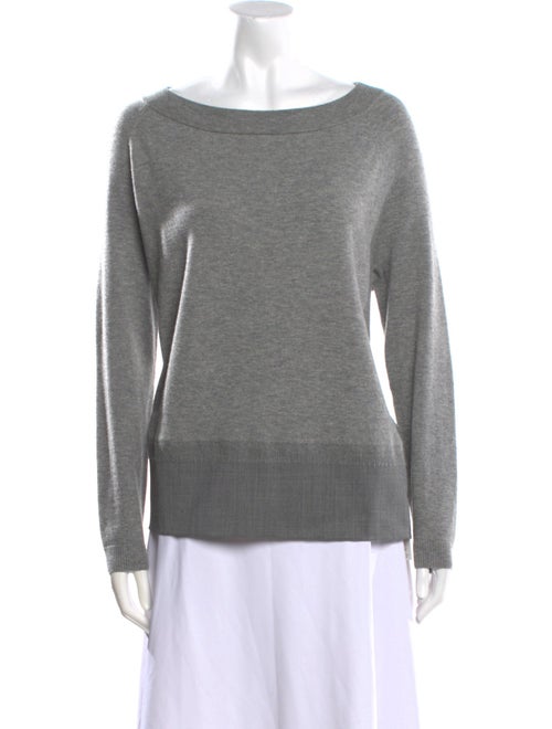 Lafayette 148 Wool Bateau Neckline Sweater