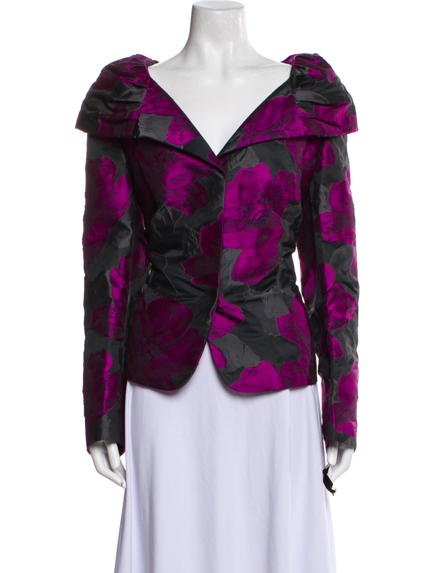 Lafayette 148 Floral Print Evening Jacket