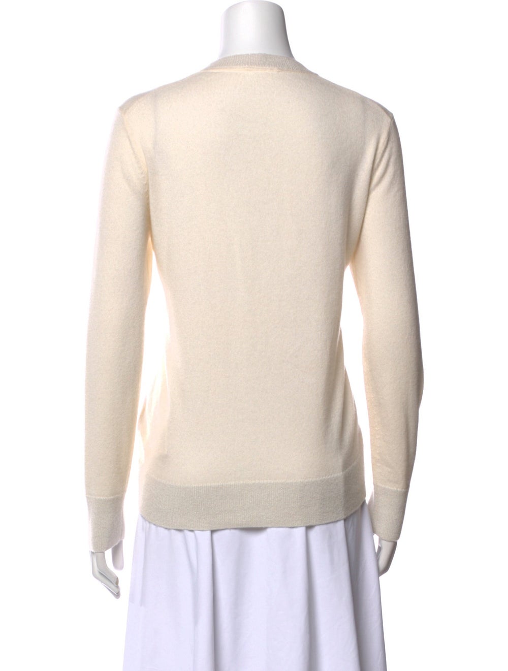 Lafayette 148 Cashmere Pullover Neutrals Long Sle… - image 3