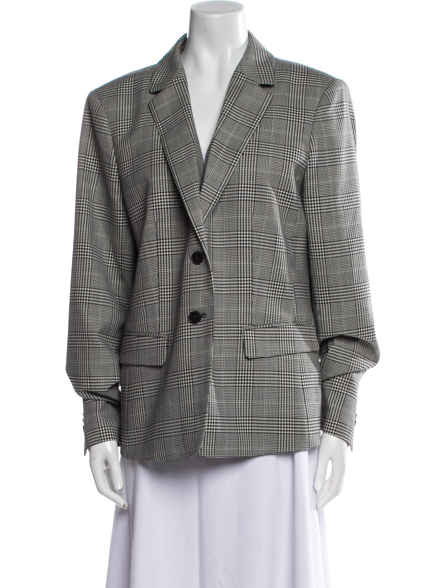 Lafayette 148 Wool Houndstooth Print Blazer