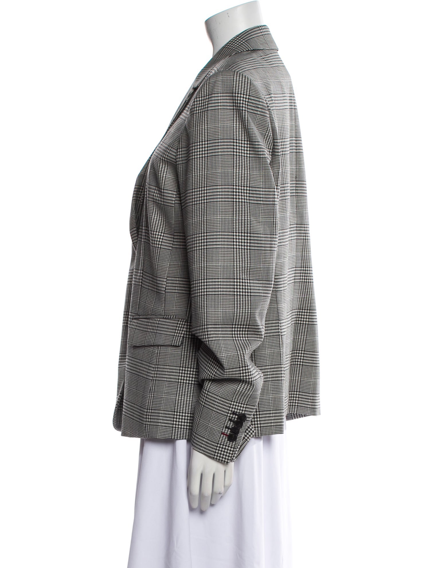 Lafayette 148 Wool Houndstooth Print Blazer