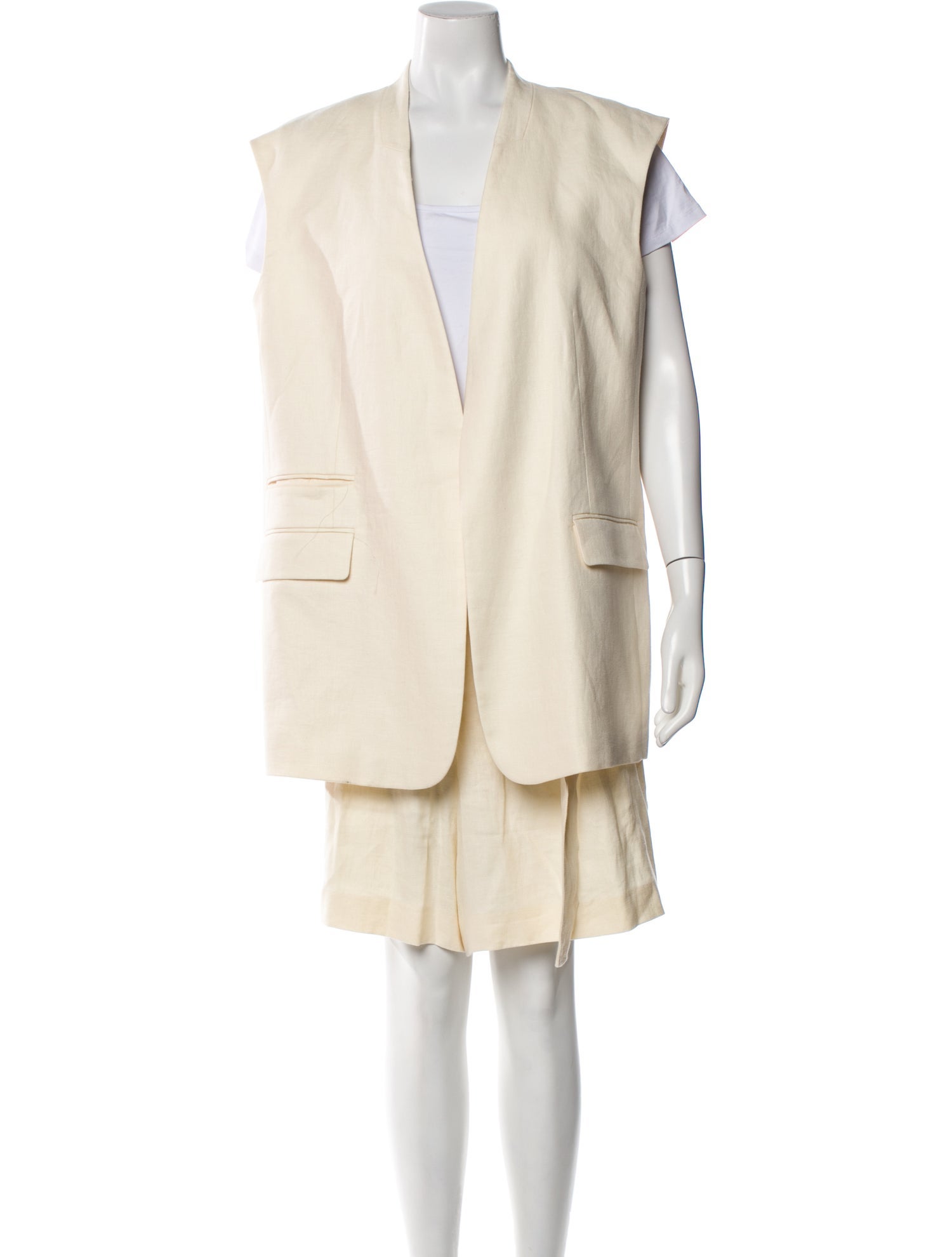 Lafayette 148 Linen Pleated Accents Skirt Set w/ Tags