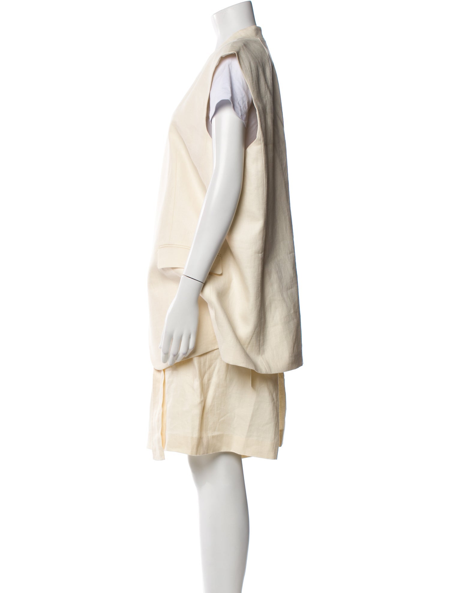 Lafayette 148 Linen Pleated Accents Skirt Set w/ Tags