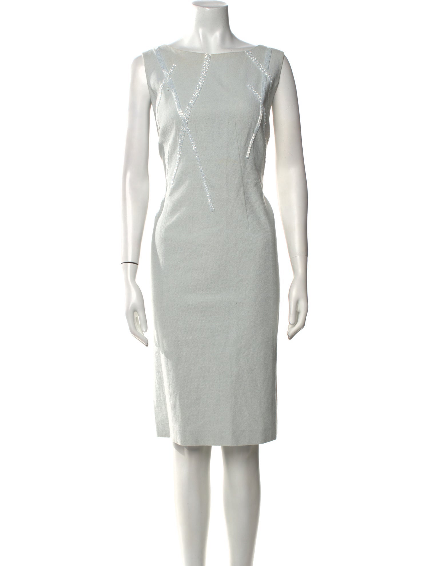 Lafayette 148 Bateau Neckline Knee-Length Dress