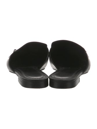 Lafayette 148 Leather Chain-Link Accents Mules