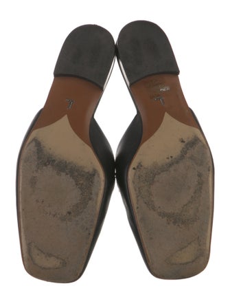 Lafayette 148 Leather Chain-Link Accents Mules