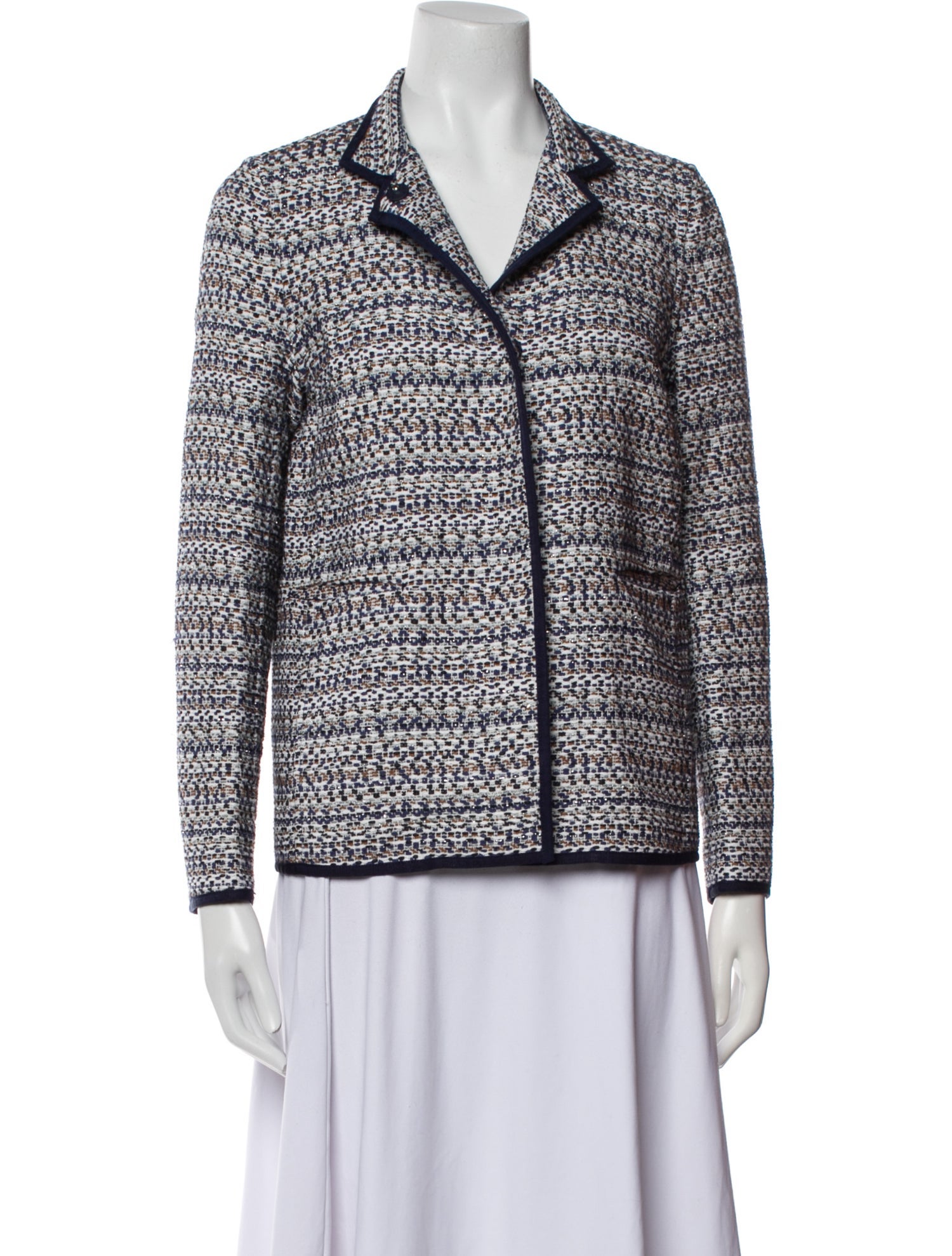 Lafayette 148 Tweed Pattern Evening Jacket