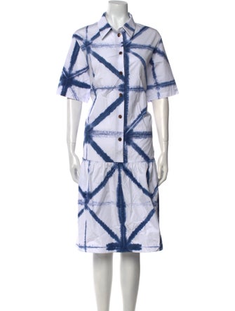 Lafayette 148 Tie-Dye Print Midi Length Dress