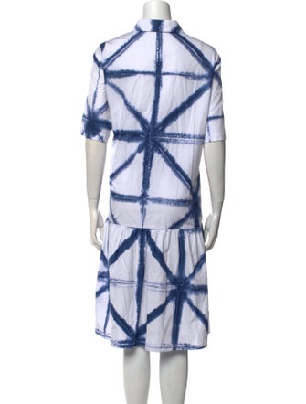 Lafayette 148 Tie-Dye Print Midi Length Dress