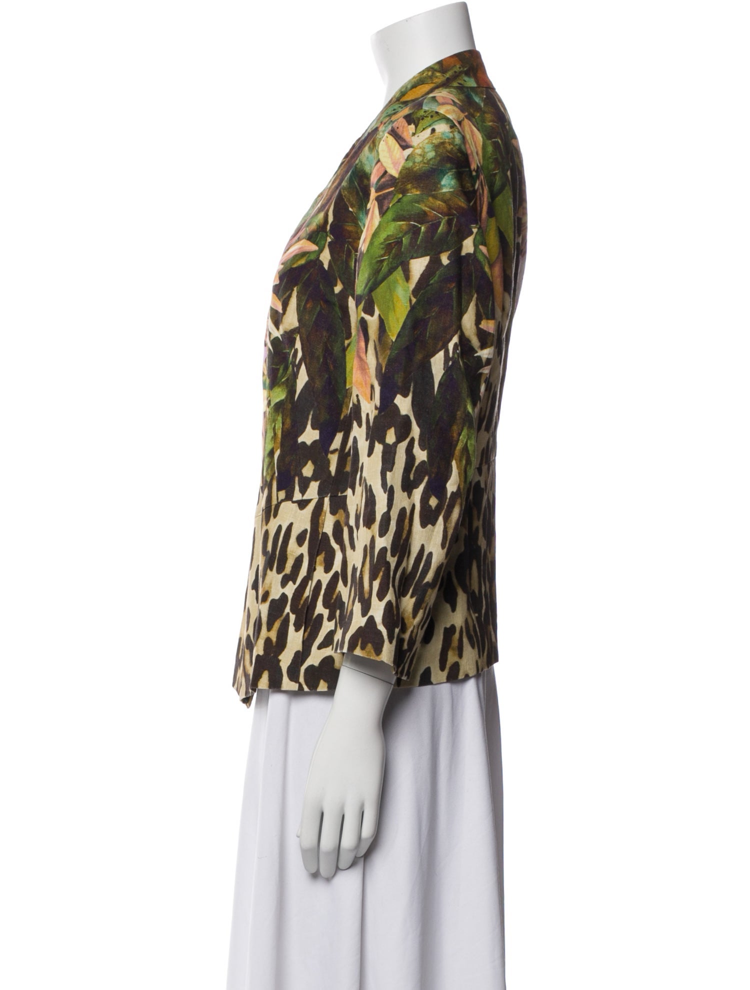 Lafayette 148 Linen Floral Print Evening Jacket