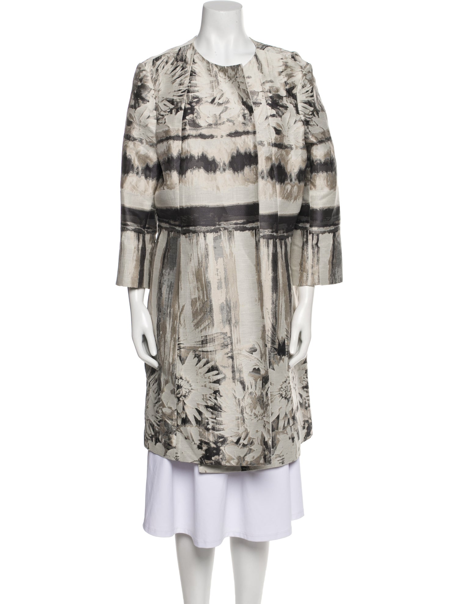 Lafayette 148 Printed Trench Coat