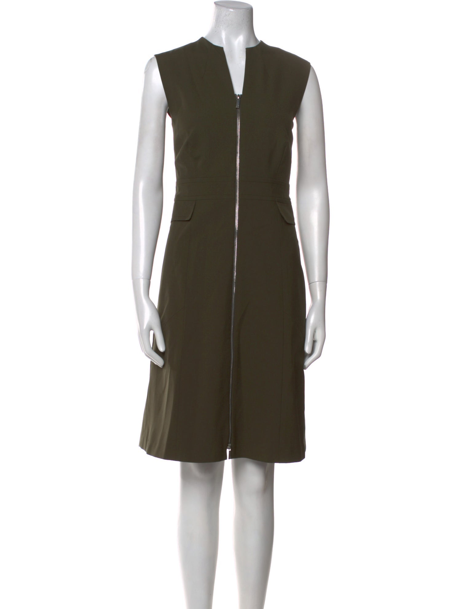 Lafayette 148 V-Neck Knee-Length Dress