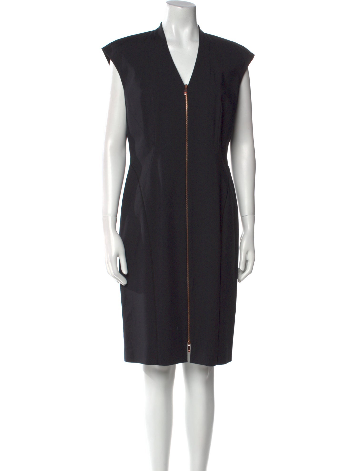 Lafayette 148 V-Neck Knee-Length Dress
