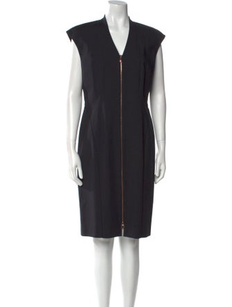 Lafayette 148 V-Neck Knee-Length Dress