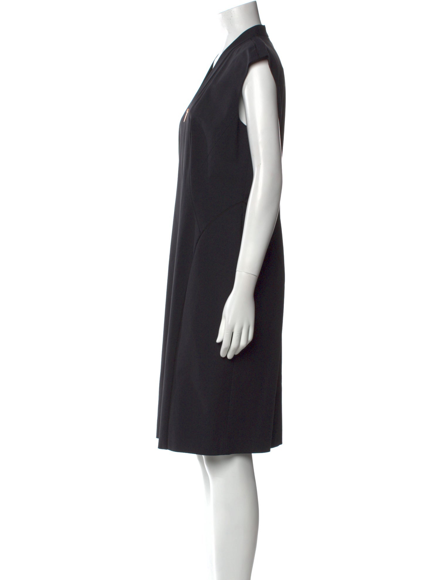 Lafayette 148 V-Neck Knee-Length Dress