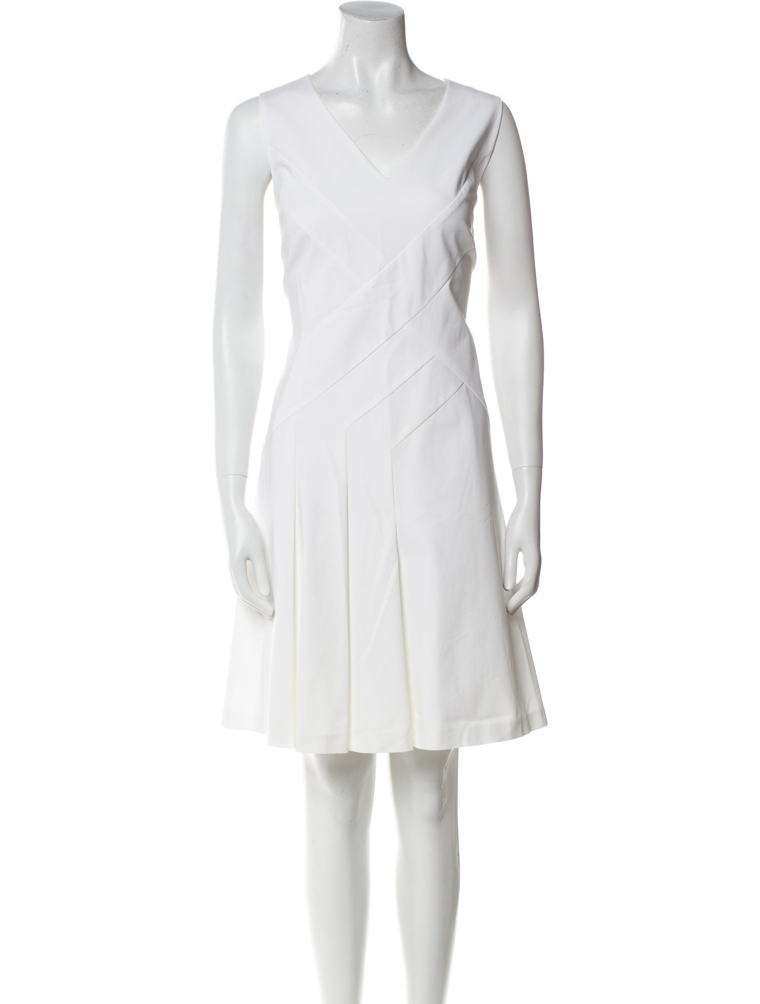 Lafayette 148 V-Neck Knee-Length Dress