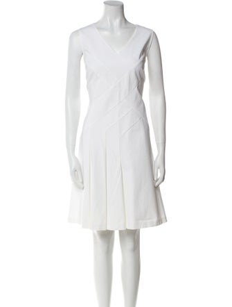 Lafayette 148 V-Neck Knee-Length Dress