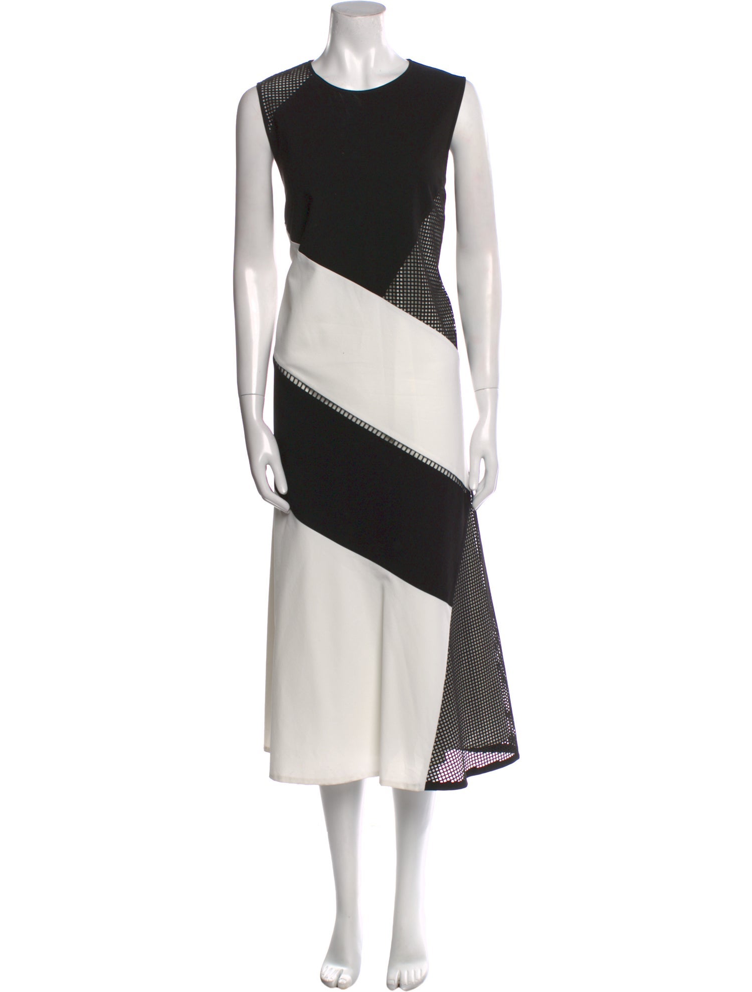 Lafayette 148 Colorblock Pattern Long Dress
