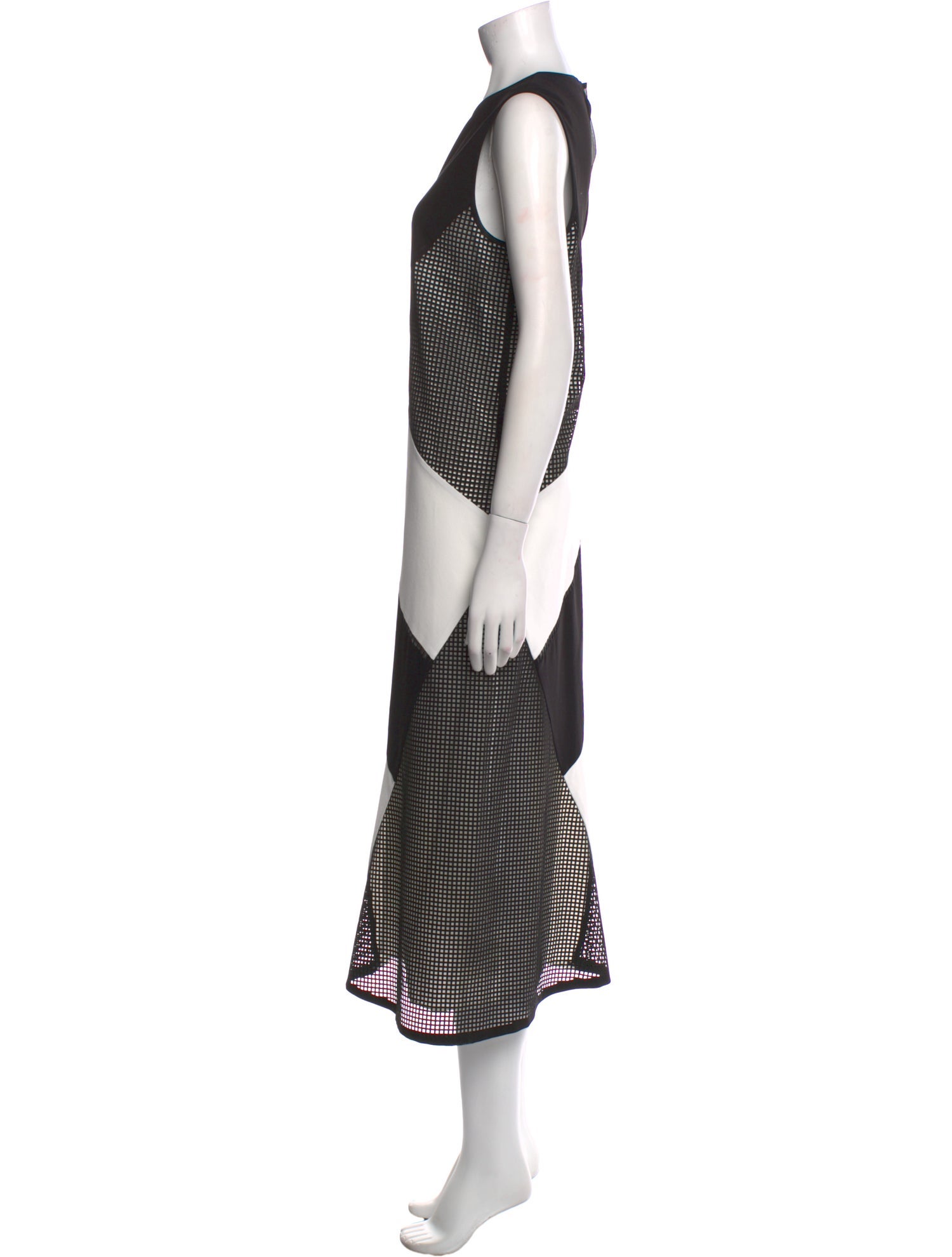 Lafayette 148 Colorblock Pattern Long Dress