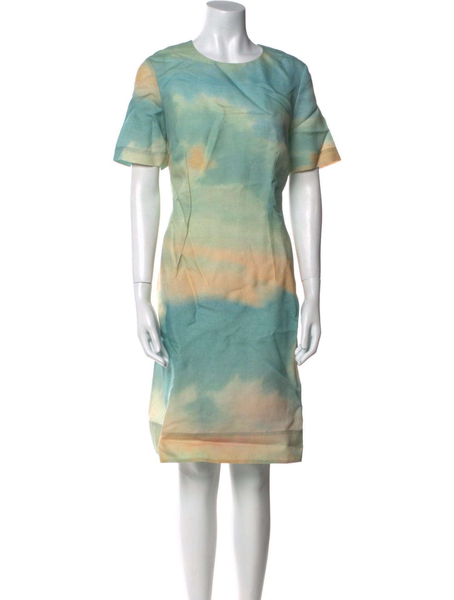 Lafayette 148 Tie-Dye Print Knee-Length Dress