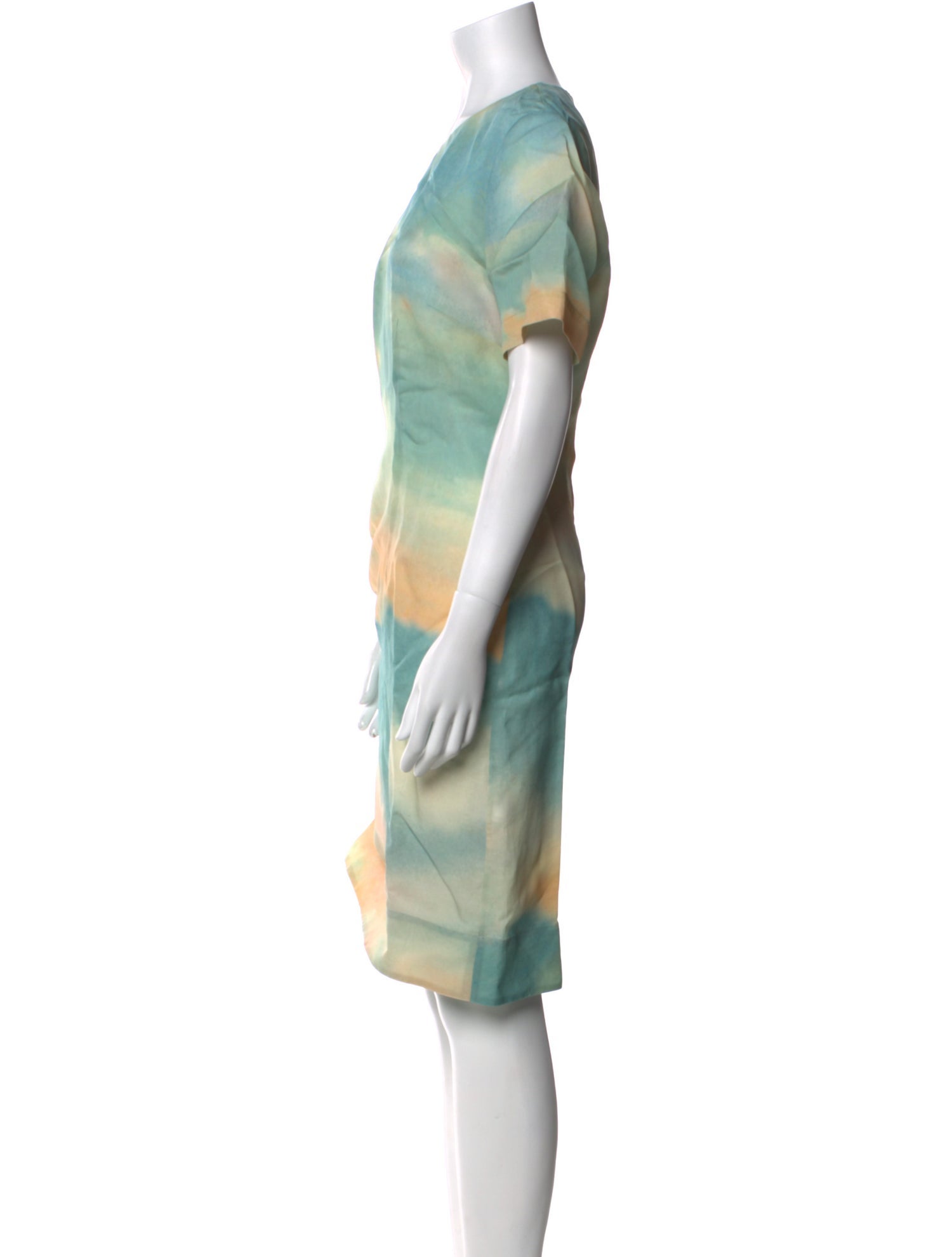 Lafayette 148 Tie-Dye Print Knee-Length Dress