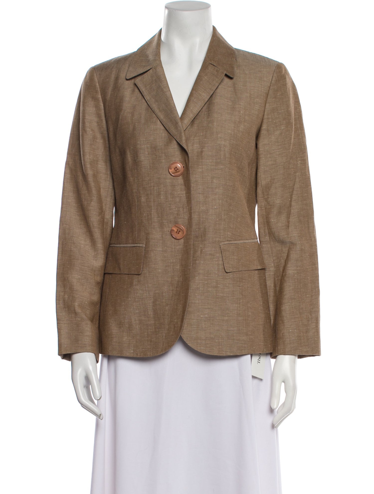 Lafayette 148 Linen Plaid Print Blazer