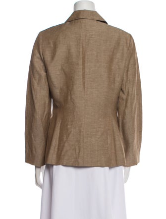 Lafayette 148 Linen Plaid Print Blazer