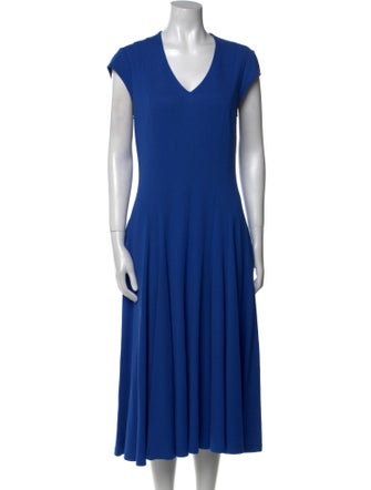Lafayette 148 V-Neck Midi Length Dress