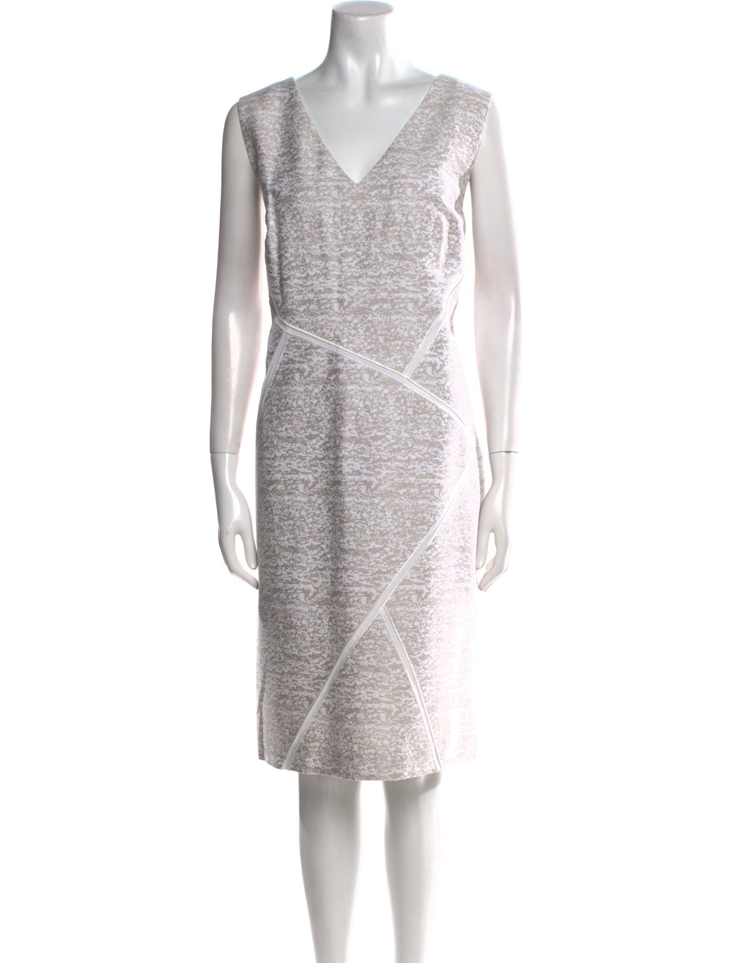 Lafayette 148 V-Neck Midi Length Dress