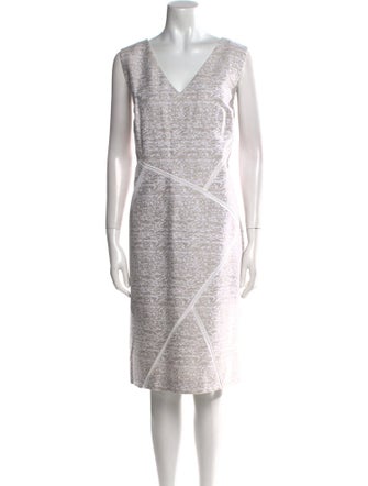 Lafayette 148 V-Neck Midi Length Dress