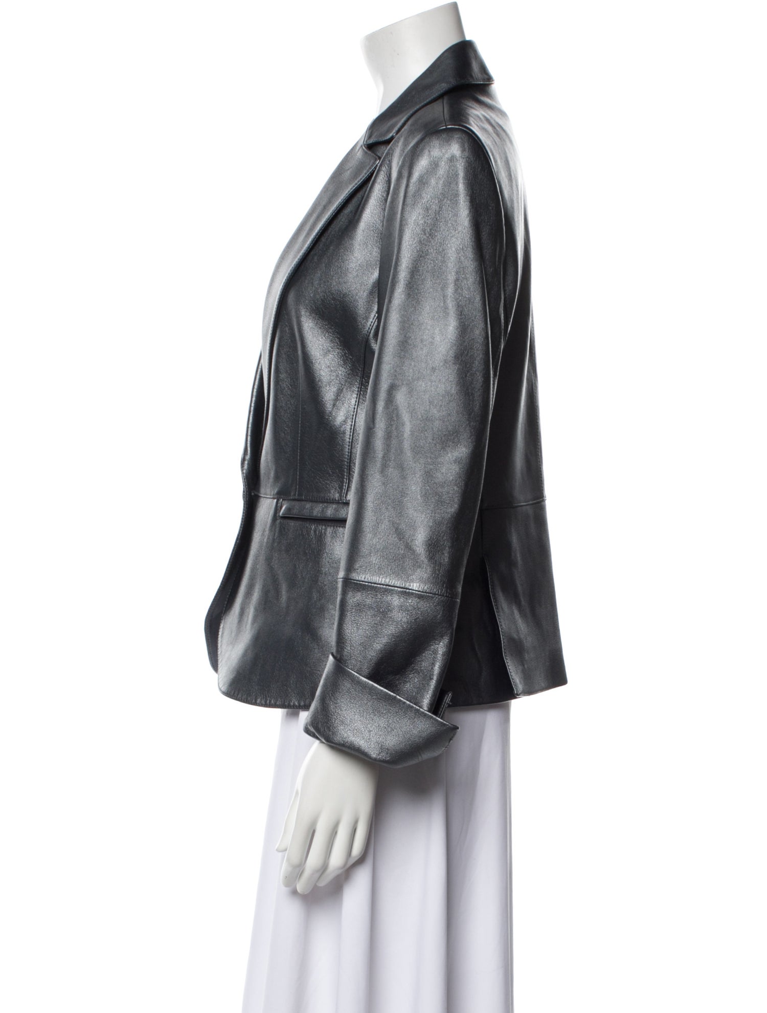 Lafayette 148 Leather Blazer