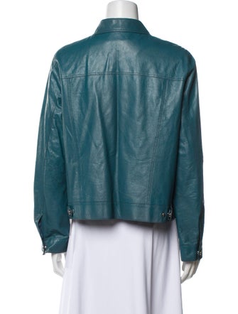 Lafayette 148 Leather Denim Jacket