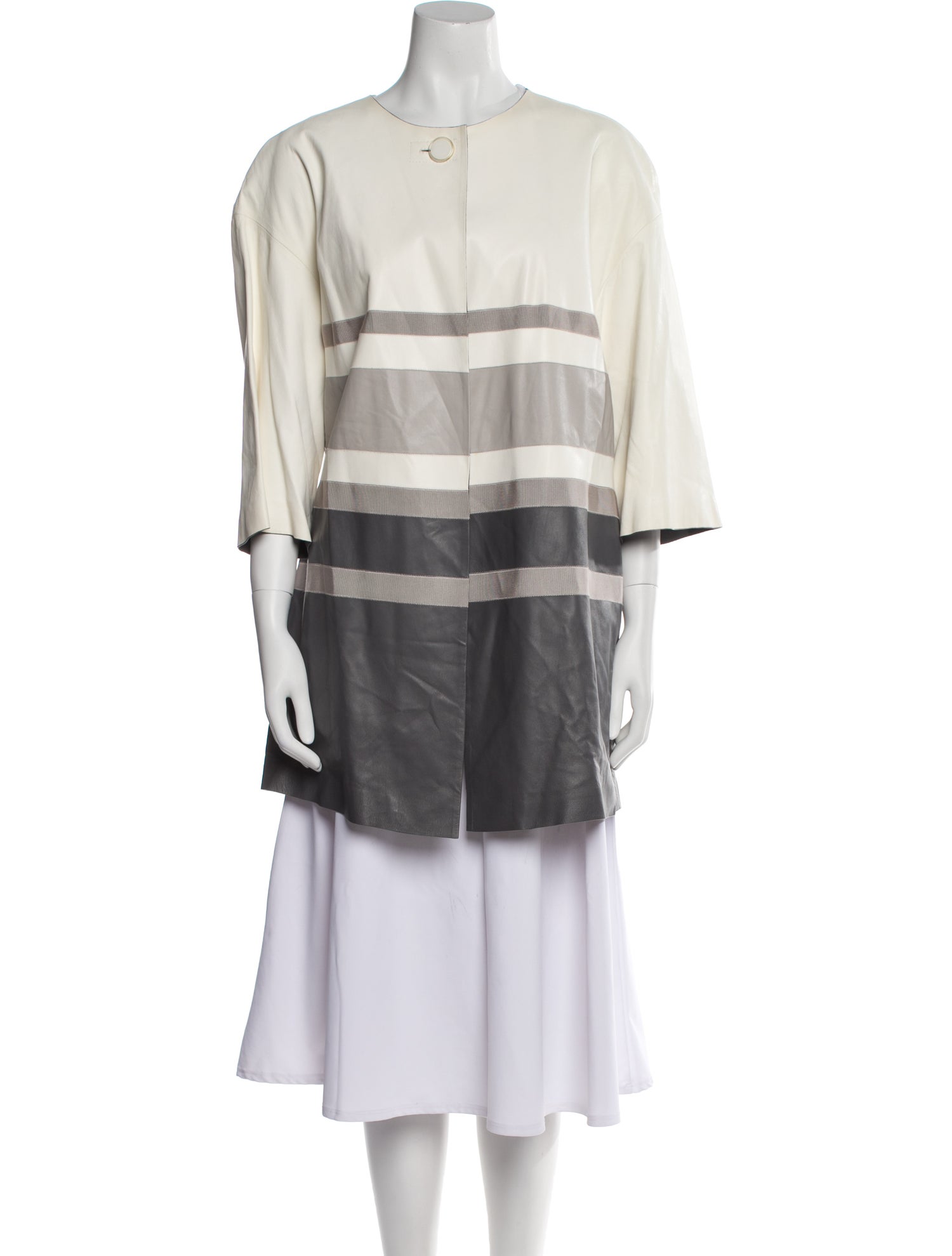 Lafayette 148 Leather Striped