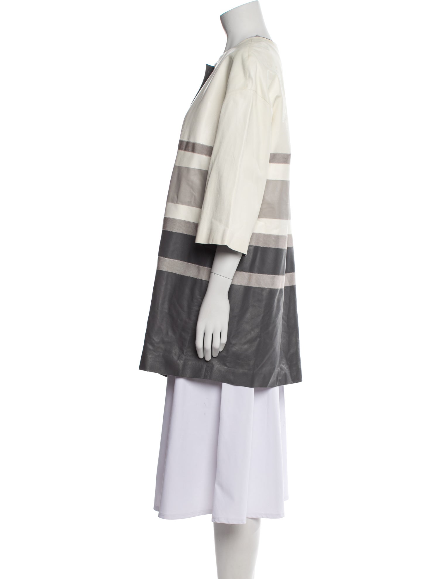 Lafayette 148 Leather Striped