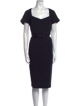 Lafayette 148 Virgin Wool Midi Length Dress