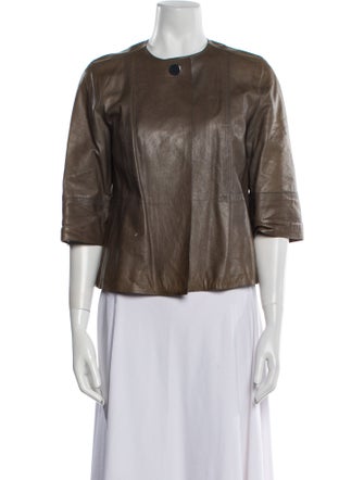 Lafayette 148 Leather Evening Jacket
