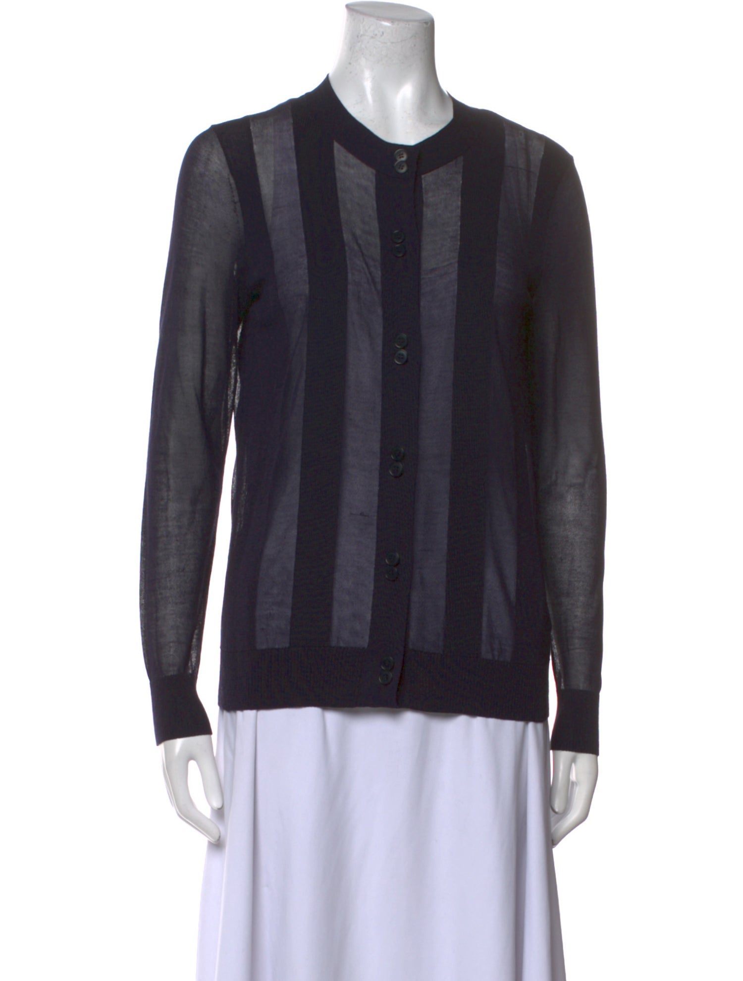 Lafayette 148 Striped Crew Neck Sweater