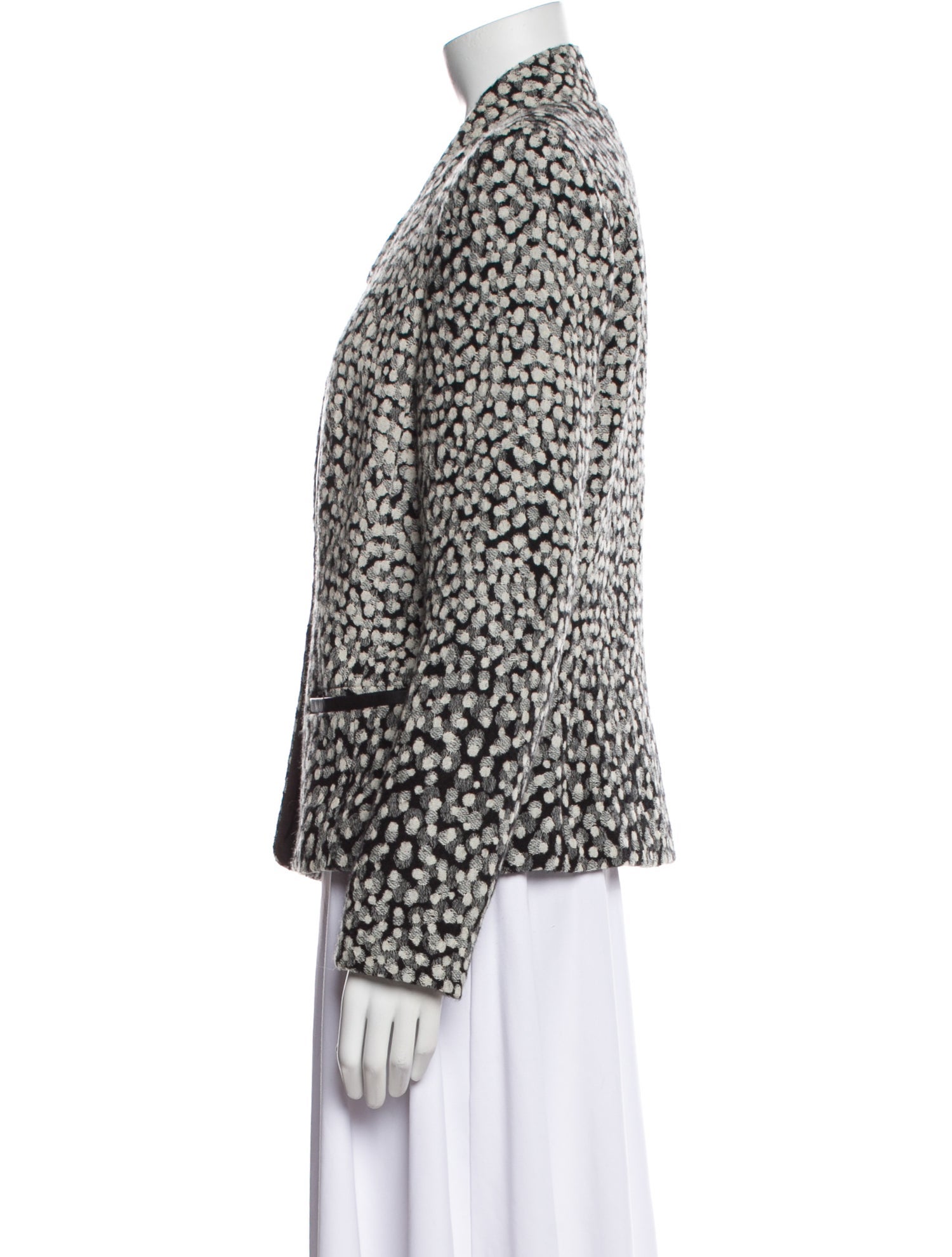 Lafayette 148 Wool Animal Print Blazer