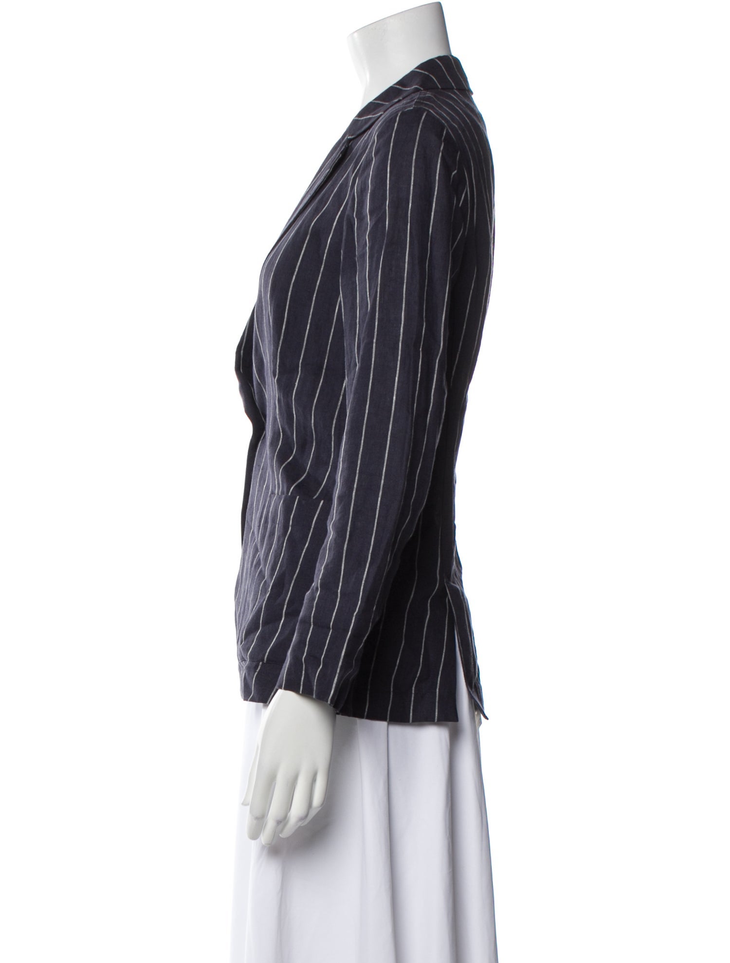 Lafayette 148 Linen Striped Blazer