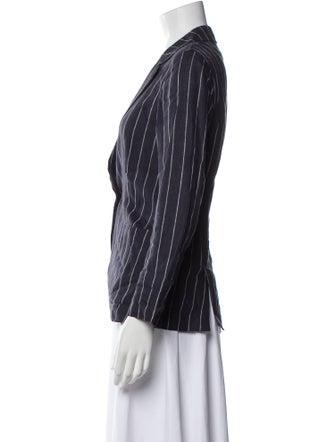 Lafayette 148 Linen Striped Blazer